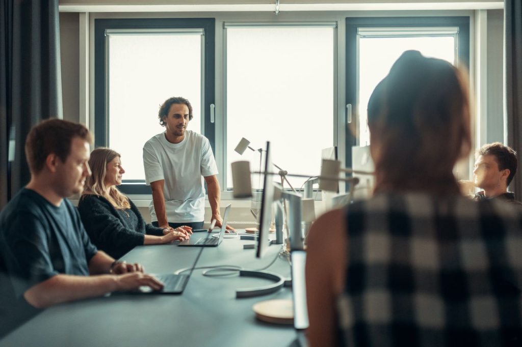 Shopify marketing team working